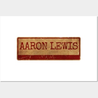 AARON LEWIS siple text gold  retro, vintage Posters and Art